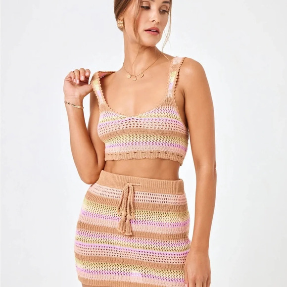 Anthropologie L*Space  Buena Vista Crochet Bralette Small - Picture 3 of 5
